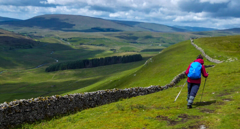 Hiker on the Lady Anne's Way