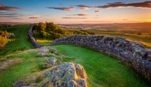 Hadrian's Wall at sunset