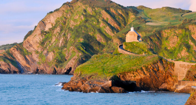 Ilfrancombe coastline on the South West Coast Path