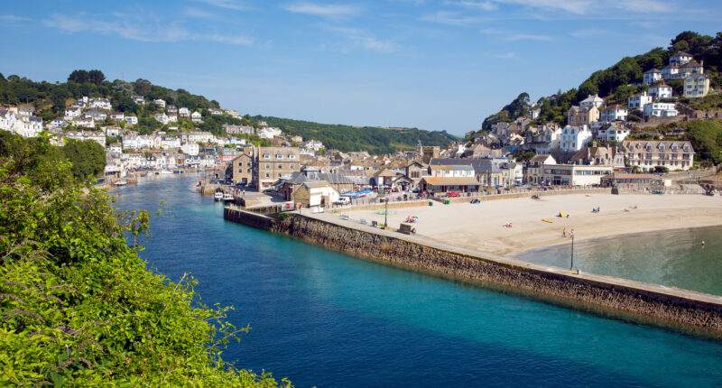 Looe beach and harbour, Cornwall