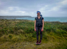 Megan from the Absolute Escapes team walking to Falmouth