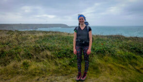 Megan from the Absolute Escapes team walking to Falmouth