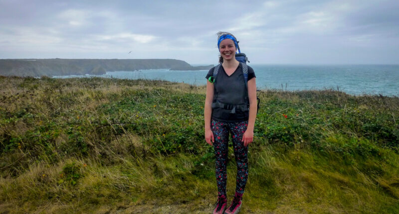 Megan from the Absolute Escapes team walking to Falmouth