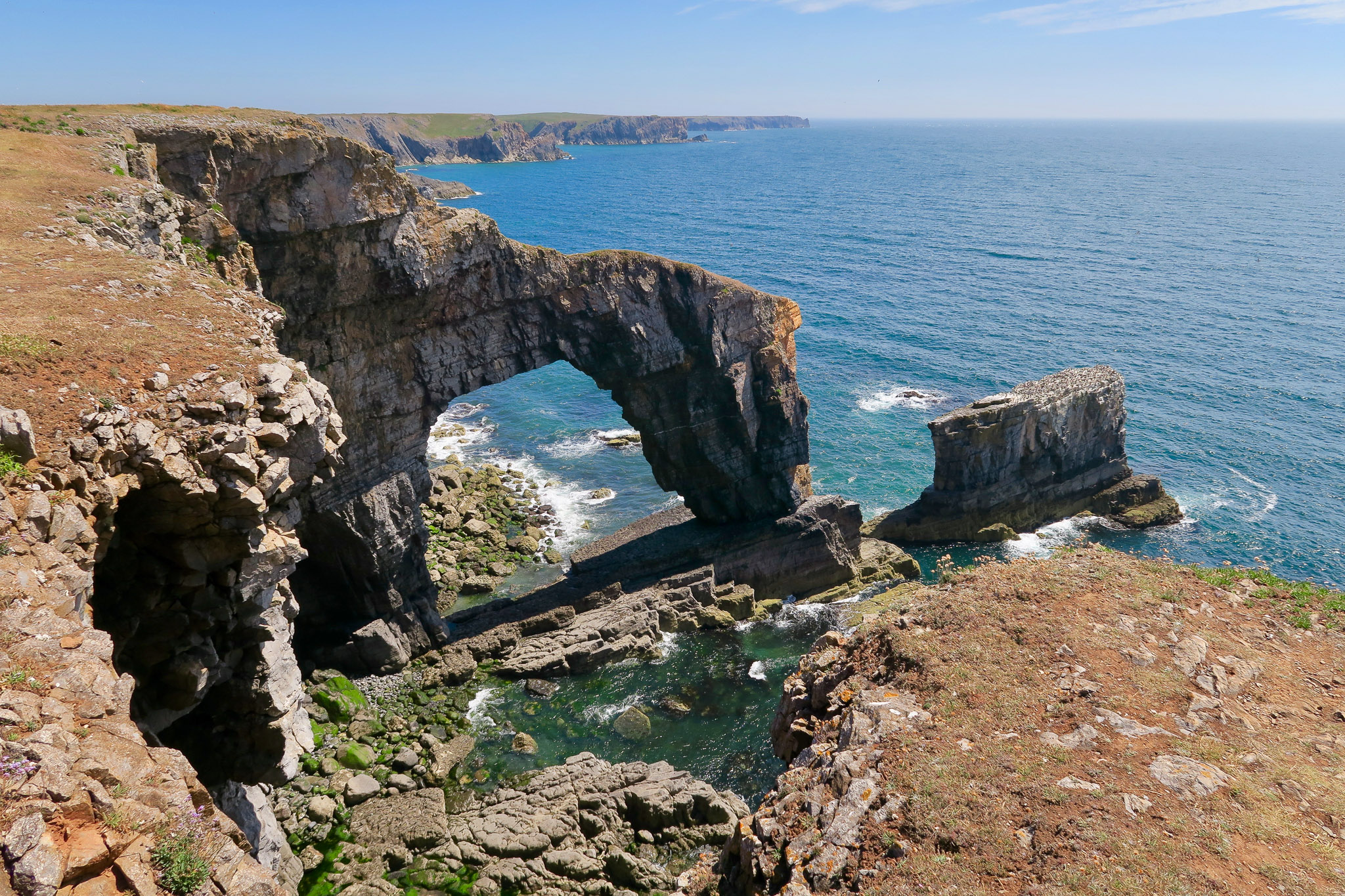 Stack Rocks on the Pembrokeshire Coastal Path