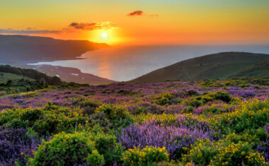 Sunset over Porlock Bay, Exmoor