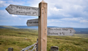 Signpost on the Pennine Way