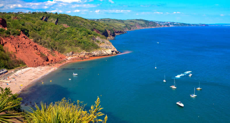 Babbacombe Beach on the South West Coast Path