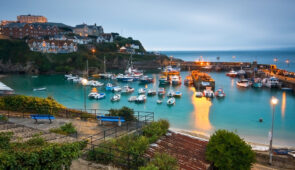 Dusk at Newquay Harbour