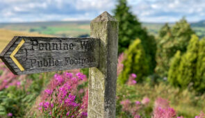 Signpost near Bellingham on the Pennine Way