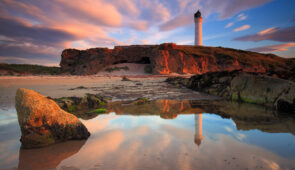 Sunset over Lossiemouth Lighthouse