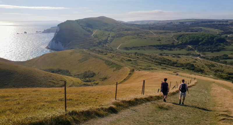 Walkers on the South West Coast Path