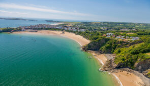 Aerial view of Tenby from the north