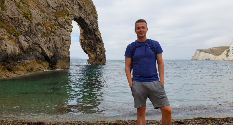 Scott from Absolute Escapes at Durdle Door