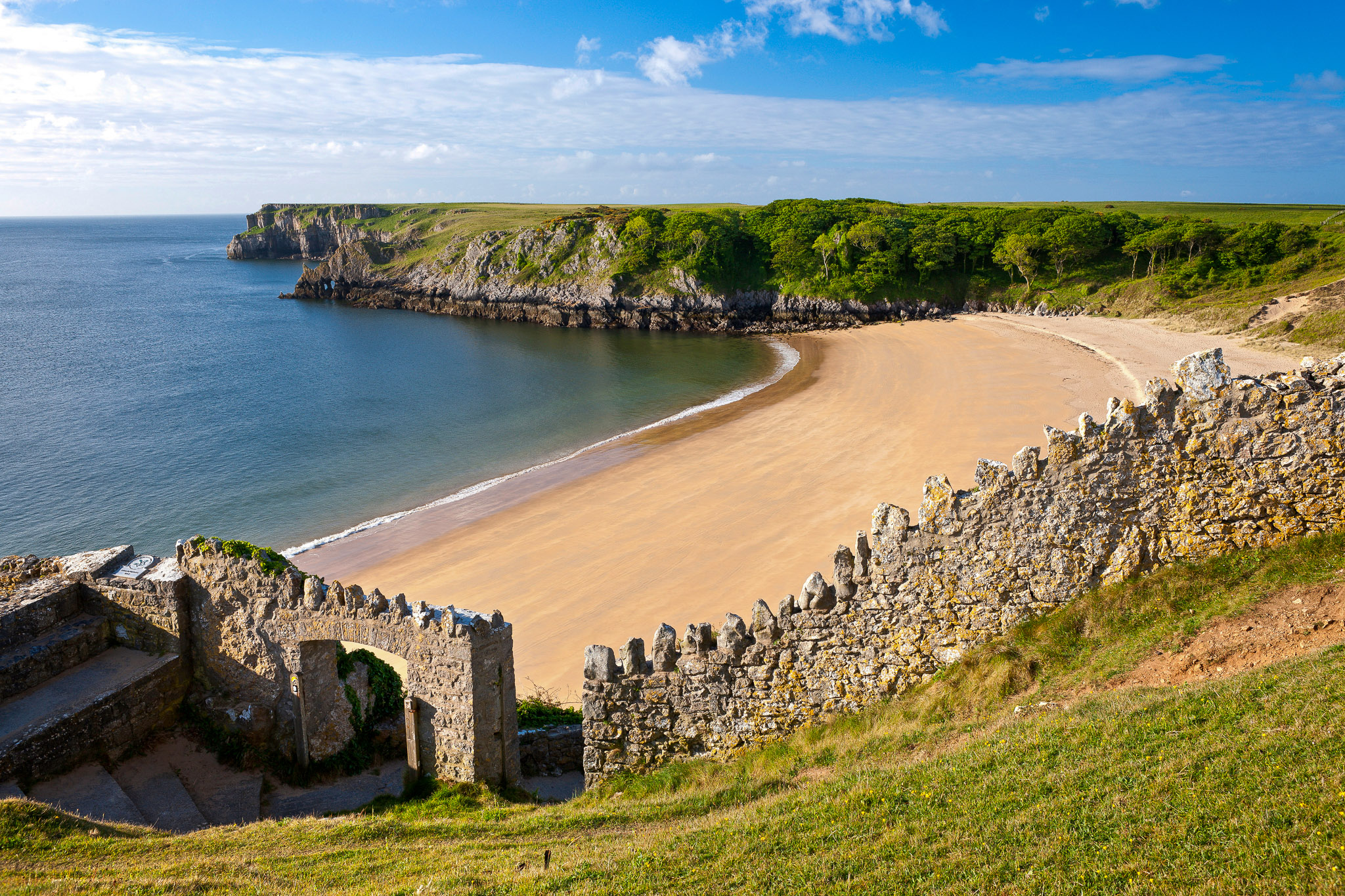 Barafundle Beach on the Pembrokeshire Coastal Path