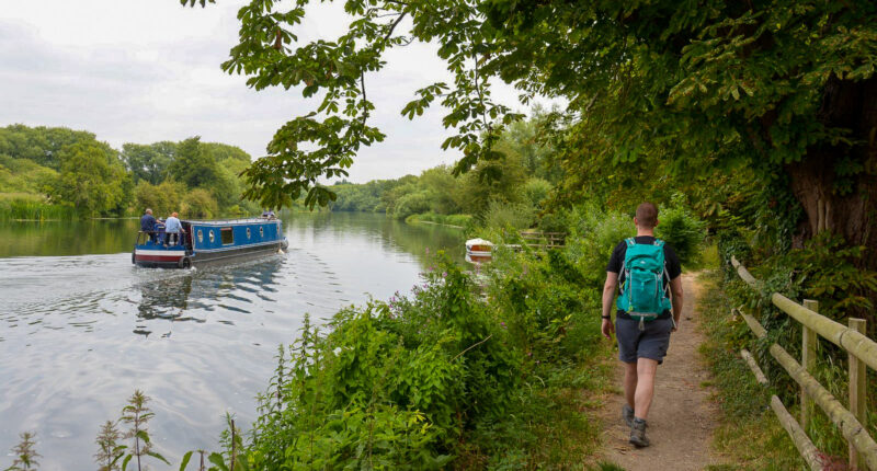 Riverside walking on the Ridgeway