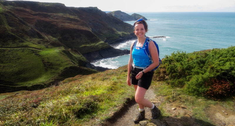 Caitlin from Absolute Escapes walking from Bude to Boscastle