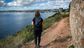 Fern from Absolute Escapes walking from Teignmouth to Paignton