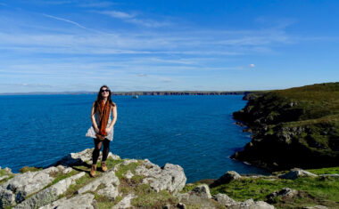 Katia from Absolute Escapes on the Pembrokshire Coastal Path