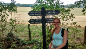 Mileage signs on the Ridgeway