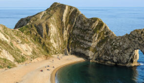 The iconic Durdle Door on the Jurassic Coast