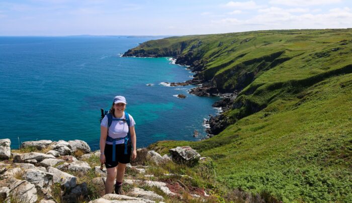 Melanie from the Absolute Escapes team walking from St Ives to Pendeen