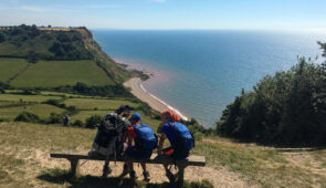 Hikers between Sidmouth and Beer