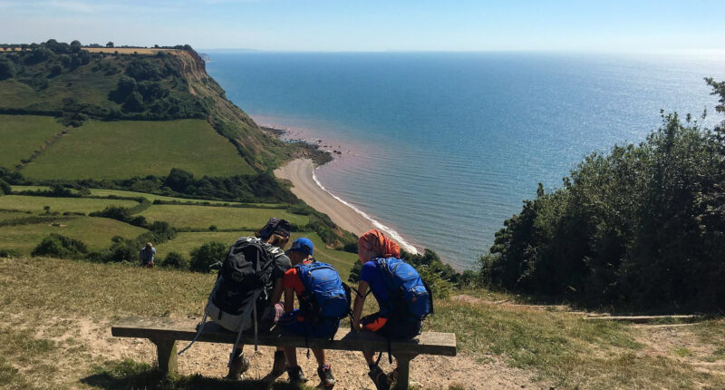 Hikers between Sidmouth and Beer