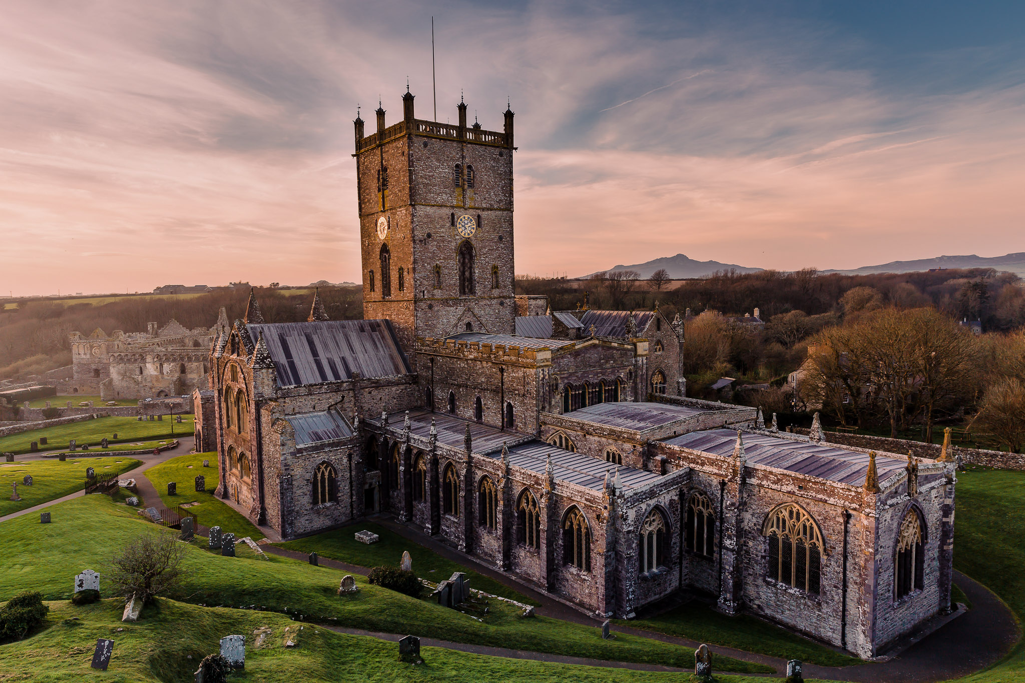 St David's Cathedral at sunset