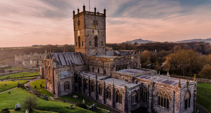 St David's Cathedral at sunset