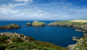 Strumble Head Lighthouse on the Pembrokeshire Coast Path