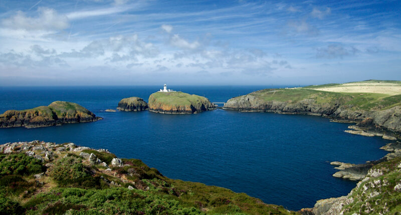 Strumble Head Lighthouse on the Pembrokeshire Coast Path