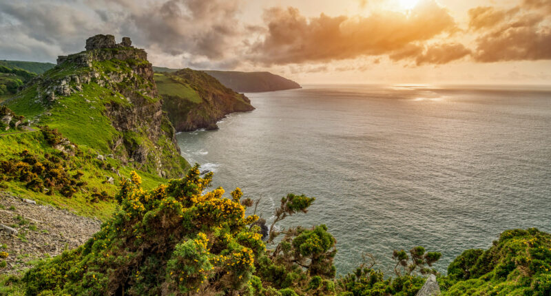 Sunset over Valley of The Rocks, Devon