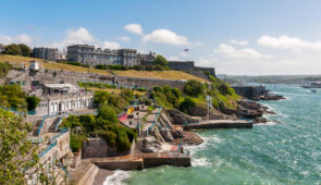 View over Plymouth towards Smeaton Tower