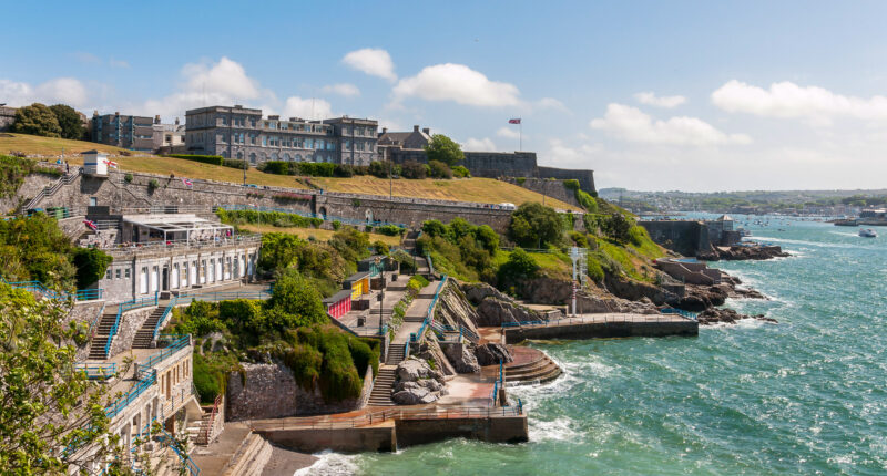 View over Plymouth towards Smeaton Tower