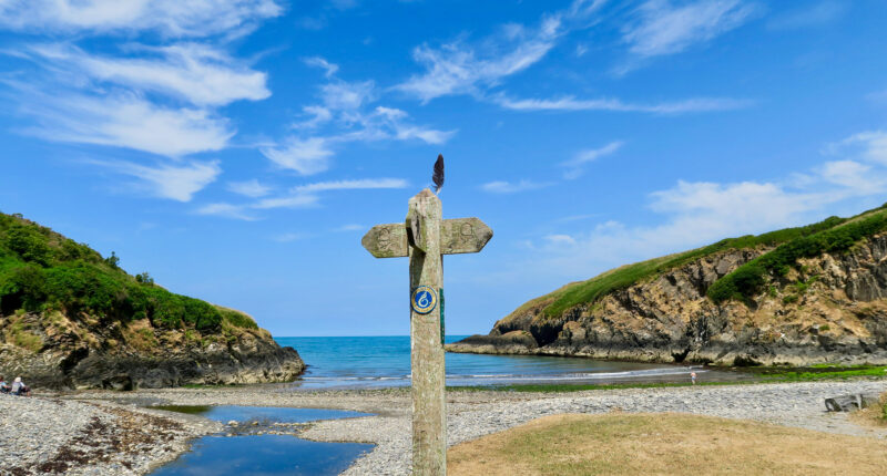 Signpost on the Pembrokeshire Coast Path