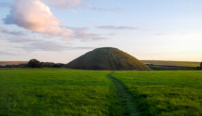 Silbury Hill - a Prehistoric artificial chalk mound near Avebury
