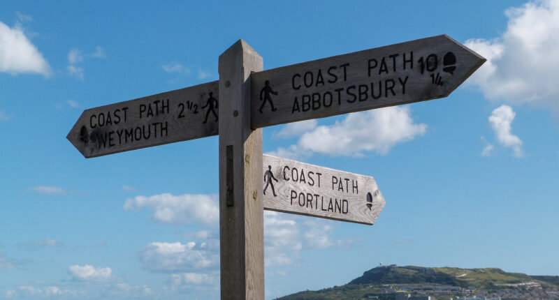 South West Coast Path waymarker