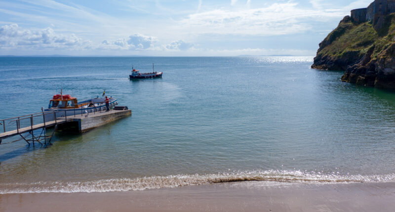 Views out to sea from Tenby Beach