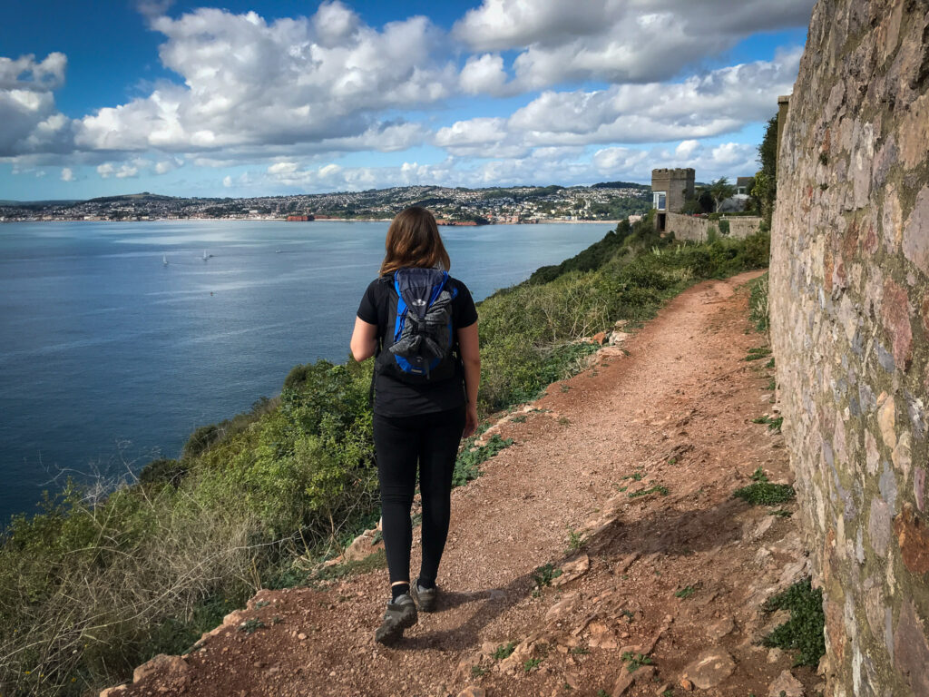 Fern from Absolute Escapes walking to Teignmouth