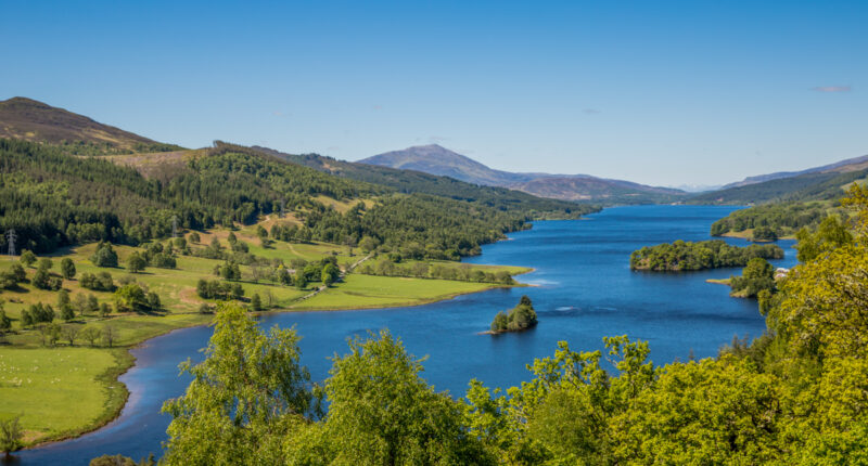 The Queen’s View in Highland Perthshire which overlooks Loch Tummel