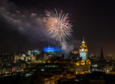 Fireworks from Edinburgh Castle during the Royal Edinburgh Military Tattoo