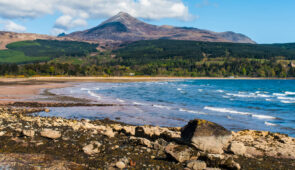 Views of Goat Fell from Brodick
