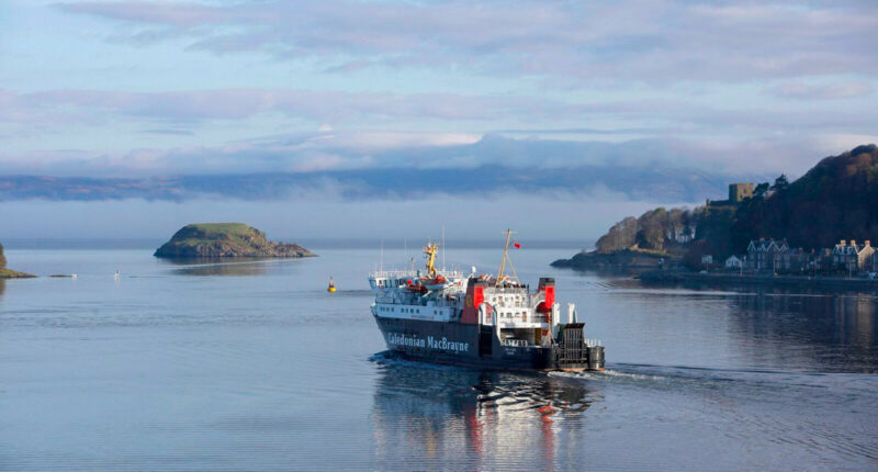 Calmac ferry leaving Oban