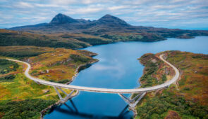 Kylesku Bridge along the NC500 in Northern Scotland (credit - Lukas Bischoff)