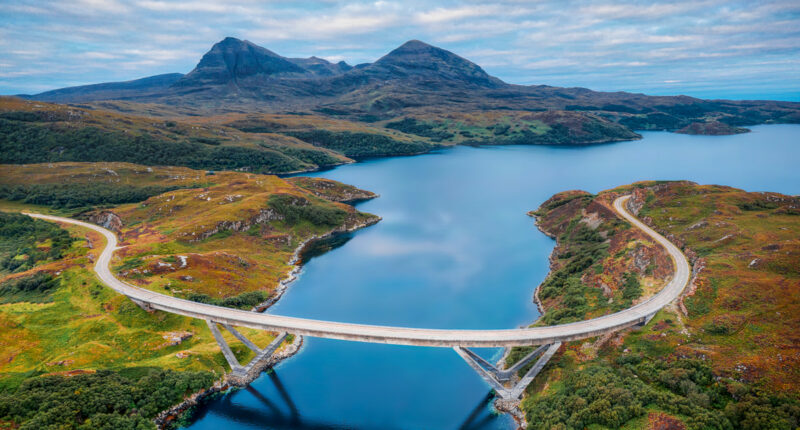 Kylesku Bridge along the NC500 in Northern Scotland (credit - Lukas Bischoff)