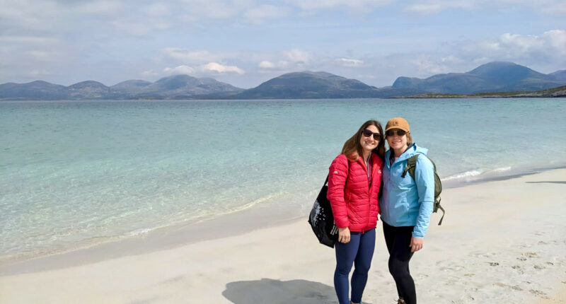 Katia from the Absolute Escapes team exploring Hougharry, Isle of North Uist