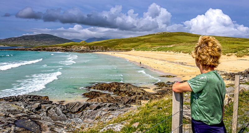 An Absolute Escapes client exploring the Isle of Harris (credit - Kevin Warburton)