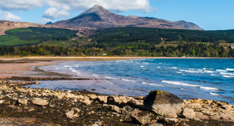 Views of Goat Fell from Brodick