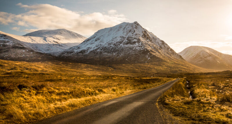 Driving through Glen Etive