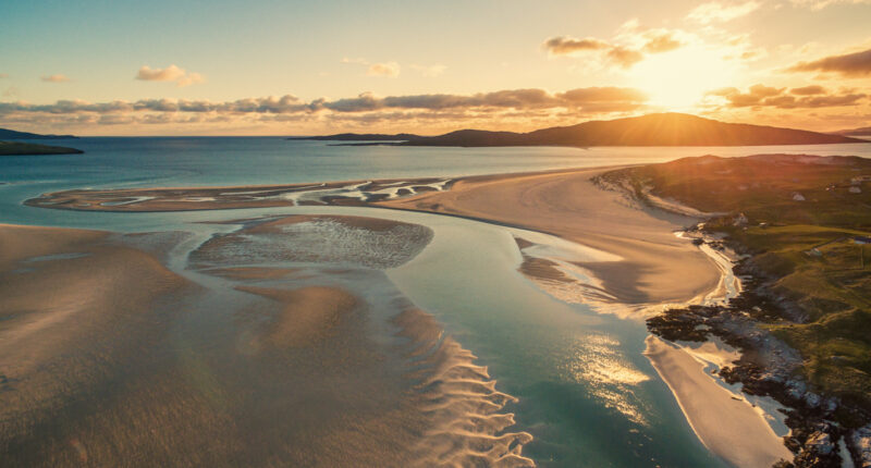 Sunset at Luskentyre Beach